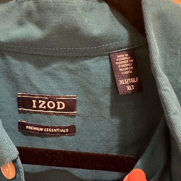 Izod Premium Essentials button down wrinkle free blue size XL TALL - Picture 5 of 6